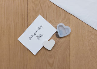 Silikonform Herz Postkarten-/ Visitenkartenhalter