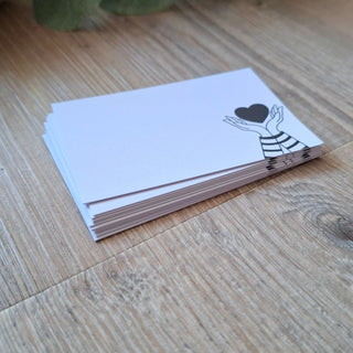 100 Grußkärtchen in schwarz-weiß