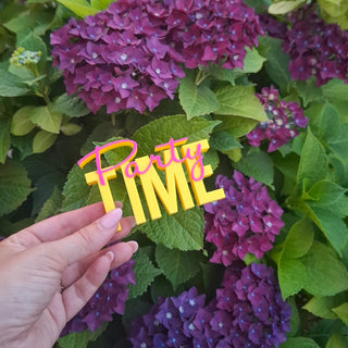 3D Druck Rohling "Party Time"gelb pink