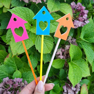 3D Druck Rohling "3 Blumenstecker Häuschen" Set 1