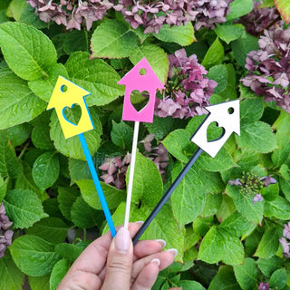3D Druck Rohling "3 Blumenstecker Häuschen" Set 2