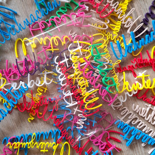 3D Druck Rohlinge "10 kleine Schriftzüge in Tütchen" Herbst/ Winter