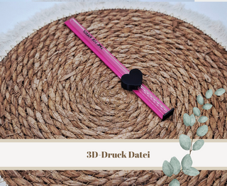 3D-Druckdatei "Verpackung Strohhalm Herz" – 3MF-Datei als Download für 3D-Drucker