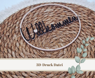 3D-Druckdatei "Loop Willkommen" – 3MF-Datei als Download für 3D-Drucker