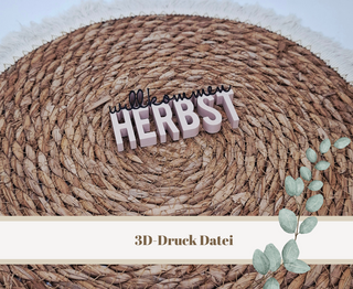 3D-Druckdatei "Willkommen Herbst" – 3MF-Datei als Download für 3D-Drucker