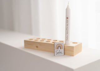 Kerzenhalter aus Holz für 14 Kerzen