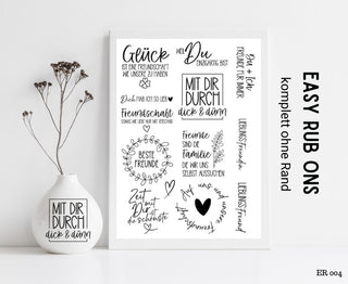 Rub On Sticker Freundschaft
