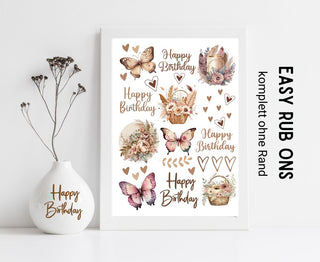 Rub On Sticker Happy Birthday