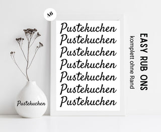 Rub On Sticker Pustekuchen