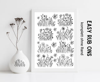 Rub On Sticker Wiesenblumen