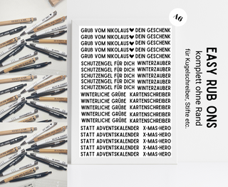 Rub On Sticker Kuli Sprüche Weihnachten A6