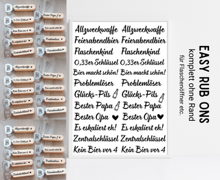 Rub On Sticker Flaschenöffner