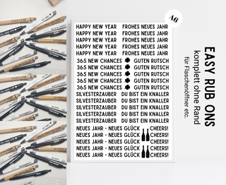 Rub On Sticker Kuli Sprüche Silvester
