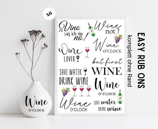 Rub On Sticker Wein