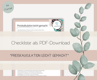 Download Checkliste: Preiskalkulation leicht gemacht