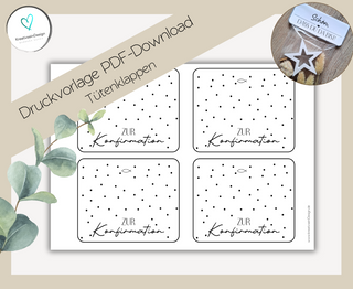 PDF-Download Tütenklappe: Zur Konfirmation