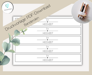 PDF-Download Banderolen: Zur Hochzeit