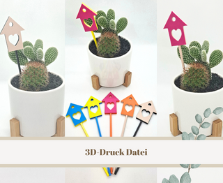 3D-Druckdatei "Pflanzenstecker Häuschen" – 3MF-Datei als Download für 3D-Drucker (Kopie)
