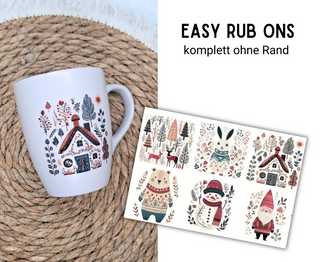 Rub On Sticker Winterbilder 1 Haus
