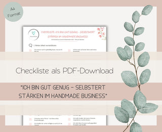 Download Checkliste: Selbstwert stärken im Handmade-Business