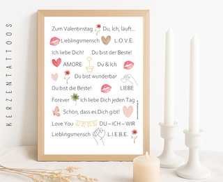 Wasserschiebefolie Valentinstag 3