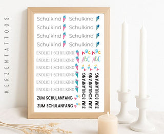 Wasserschiebefolie Schulkind 3