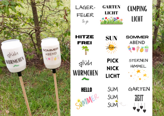 Wasserschiebefolie Gartenfackel 1
