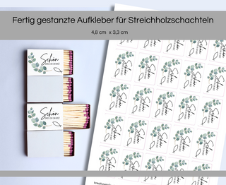 Sticker für Streichholzschachteln Fisch
