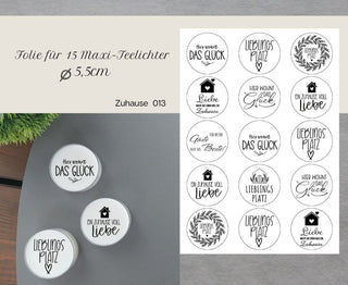 Wasserschiebefolie Maxi Teelichter Zuhause