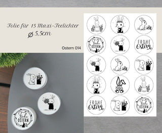 Wasserschiebefolie Teelichter Maxi-Ostern