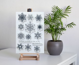 Silikonstempel Schneeflocken