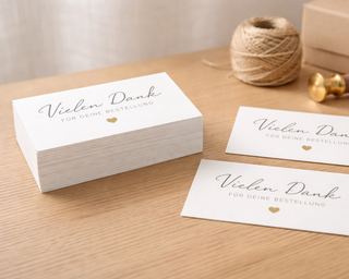 100 Kärtchen "Vielen Dank für deine Bestellung"