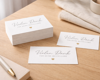 100 Kärtchen "Vielen Dank für deine Bestellung"