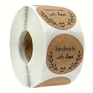 Sticker rund Handmade with love