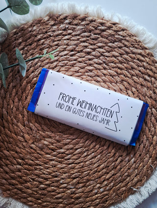 Frohe Weihnachten 2  PDF-Download Banderolen für Schokoladen-Tafel