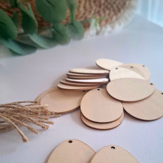 Holzeier zum Basteln – 20er-Set