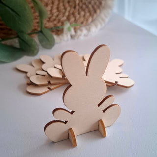 Holzhasen zum Basteln – 10er-Set