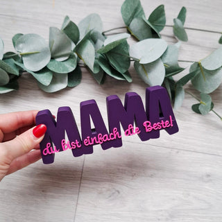 3D Druck Rohling "Mama Du bist einfach die beste" Muttertag