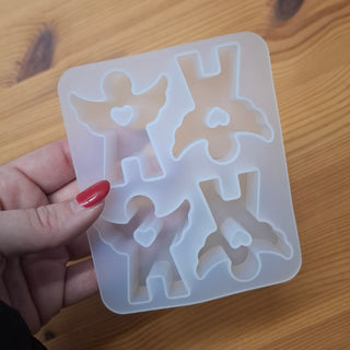 Silikonform 4er Set Engel-Aufstecker