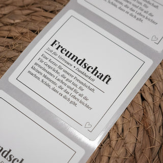 FREUNDSCHAFT - 10 Sticker für Kerzengläser