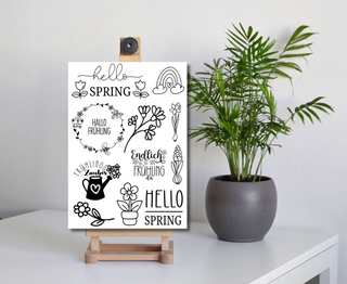 Silikonstempel Frühling
