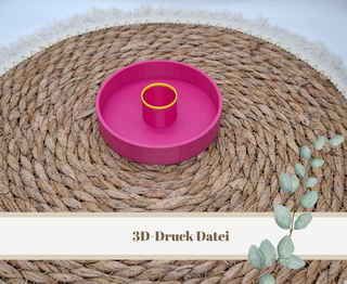 3D-Druckdatei "Kerzenhalter rund zweifarbig" – 3MF-Datei als Download für 3D-Drucker
