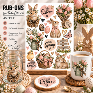 Rub On Sticker Leo frohe Ostern