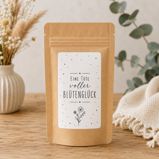 BLÜTENGLÜCK 5 Sticker für Geschenktütchen