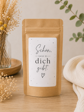 SCHÖN, DASS ES DICH GIBT 5 Sticker für Geschenktütchen