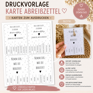 NIMM DIR WAS DU BRAUCHST / GEBURTSTAG PDF-Download Karte