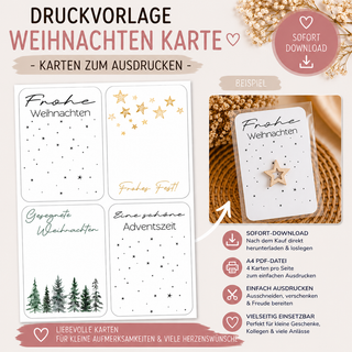 WEIHNACHTS SPRÜCHE PDF-Download Karte