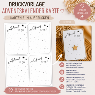 Advent to go - PDF-Download Karte