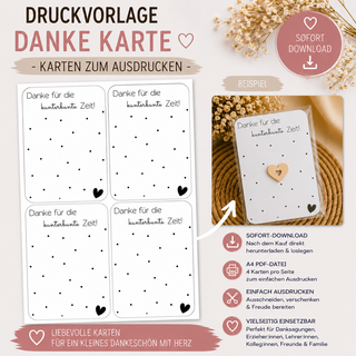 Danke für die kunterbunte Zeit - PDF-Download Karte