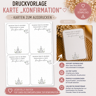 KONFIRMATION DANKE PDF-Download Karte